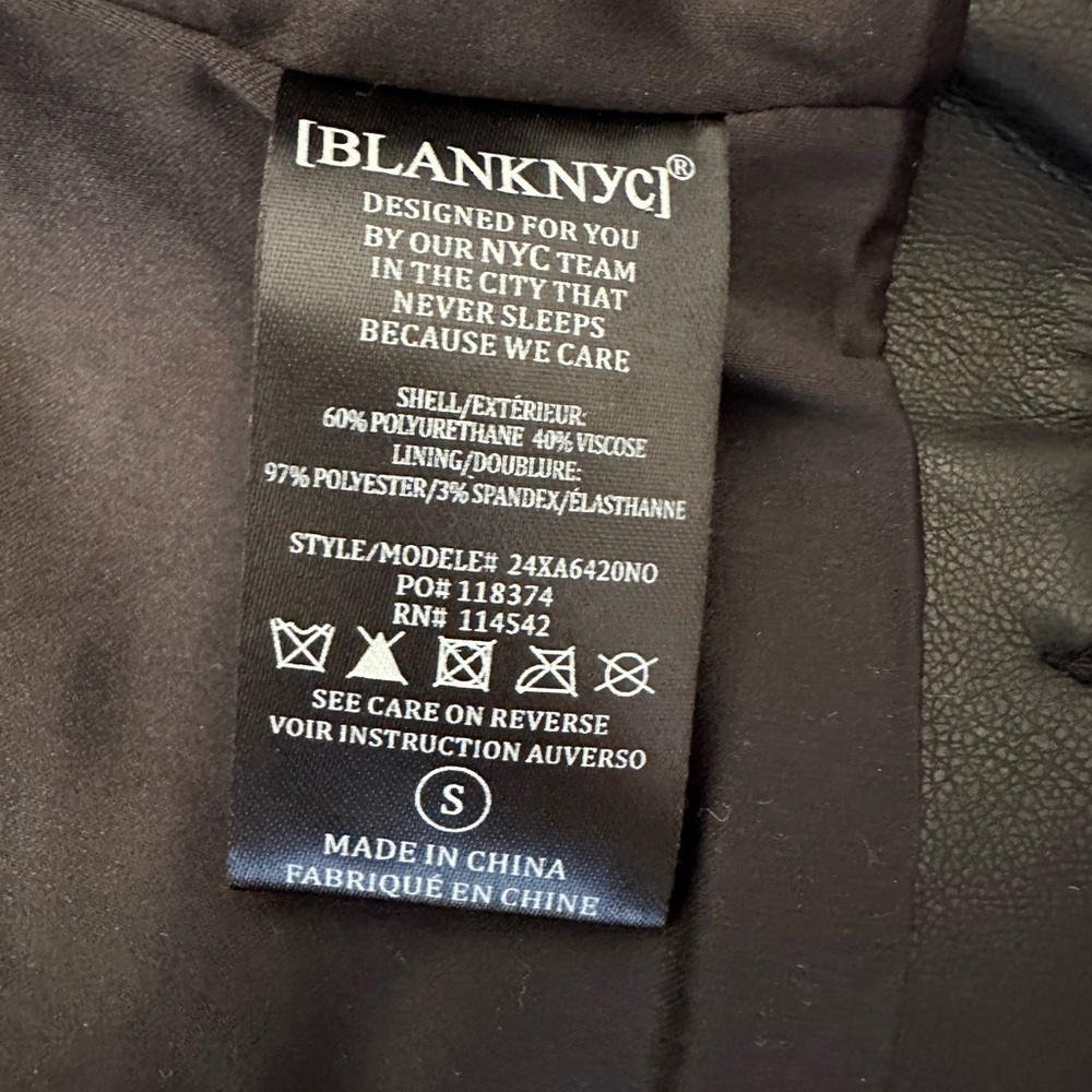BLANKNYC Faux Leather Moto Jacket Best In Show Black Women Small NWT $128 MSRP - Picture 11 of 14